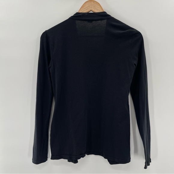 J by J. Crew Cascading Open Black Knit Top Size XS - Picture 6 of 9